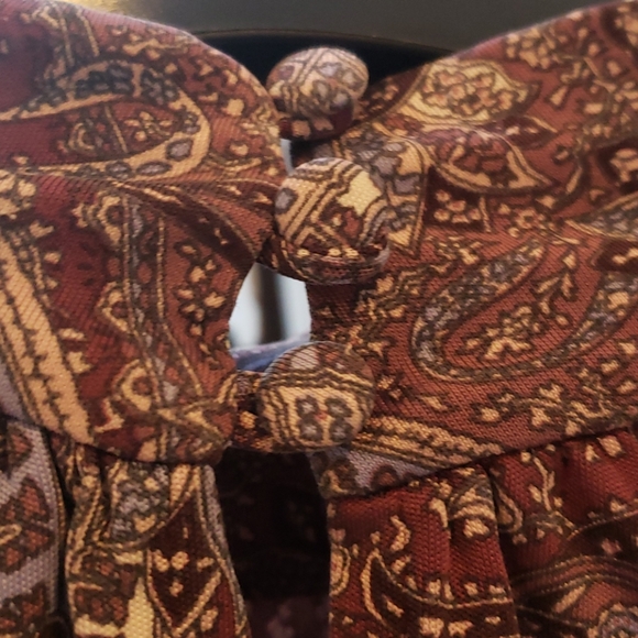 70s Inspired Paisley Dress - Picture 3 of 3